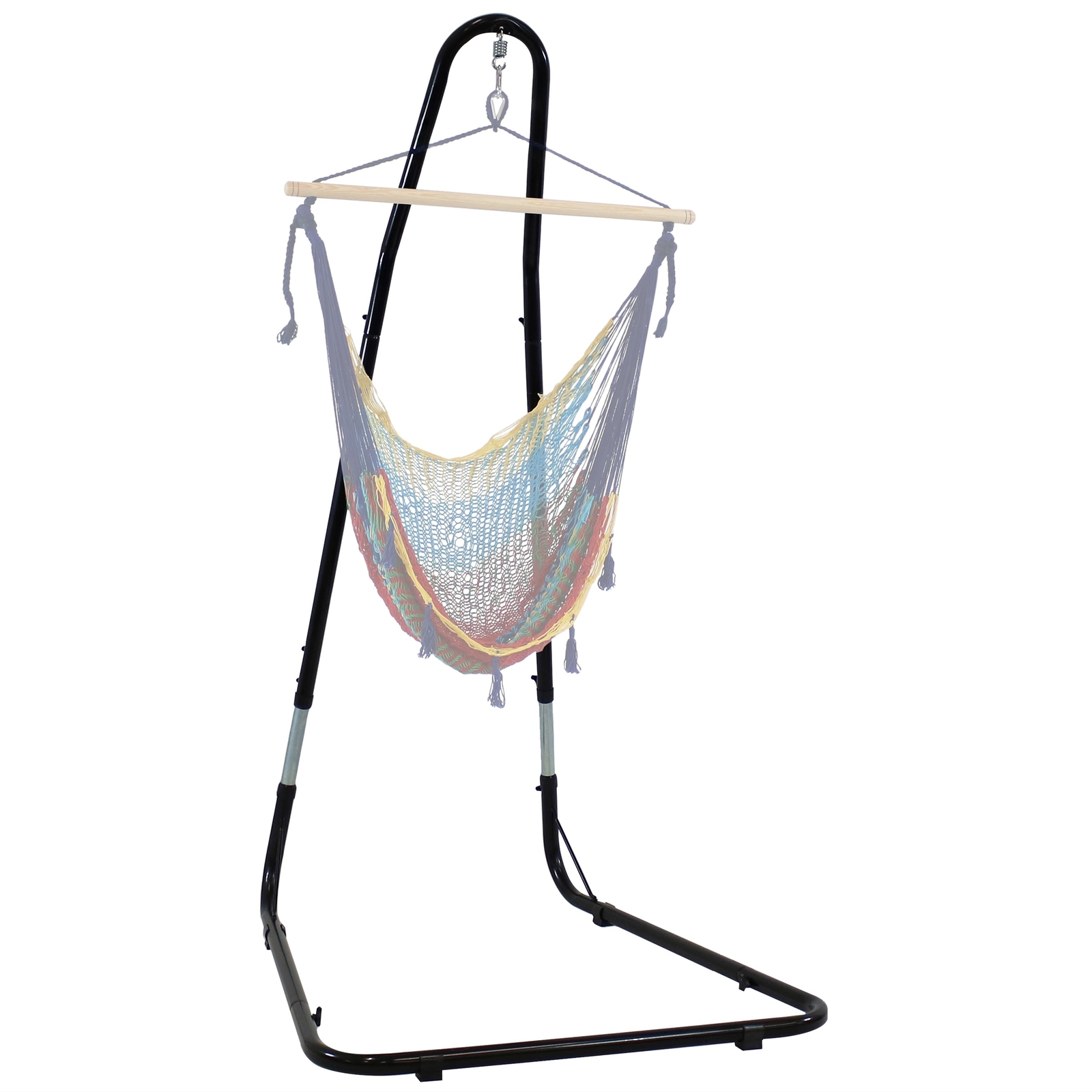 Powder-Coated Steel Adjustable Hammock Chair Stand - 93 in by Sunnydaze