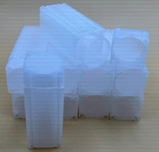 * 10 New Quarter Dollar Numis Square Coin Tubes No PVC. Safely protect coins!!