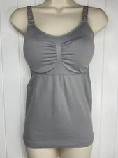 Kindred Bravely Sublime Nursing Maternity Tank Bra Camisole Grey Small Busty NEW