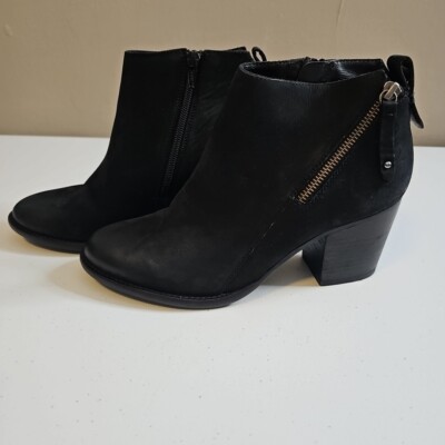 Blondo Black Suede Waterproof Side Zip Ankle Boots Booties Size
