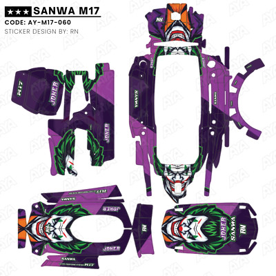 SANWA M17 TRANSMITTER RADIO CONTROL CUSTOM VINYL DECAL STICKER | eBay