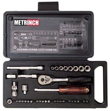 METRINCH 1/4 Socket Set 37-tlg. Metric Inch Ratchet Box