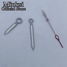 Miuksi silver watch hands green luminous hands fit NH35 NH36 ETA2824 2836 PT5000