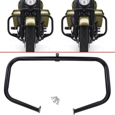 Black Engine Guard Crash Bar Fit For Harley Touring FLHX FLHXSE FLHR 2009-2022