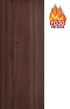 Porta tagliafuoco a filo in noce Vicaima FD30 prefinita consegna Regno Unito