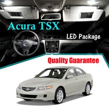 12x White LED Lights Interior Package Kit for 2004 - 2006 2007 2008 Acura TSX