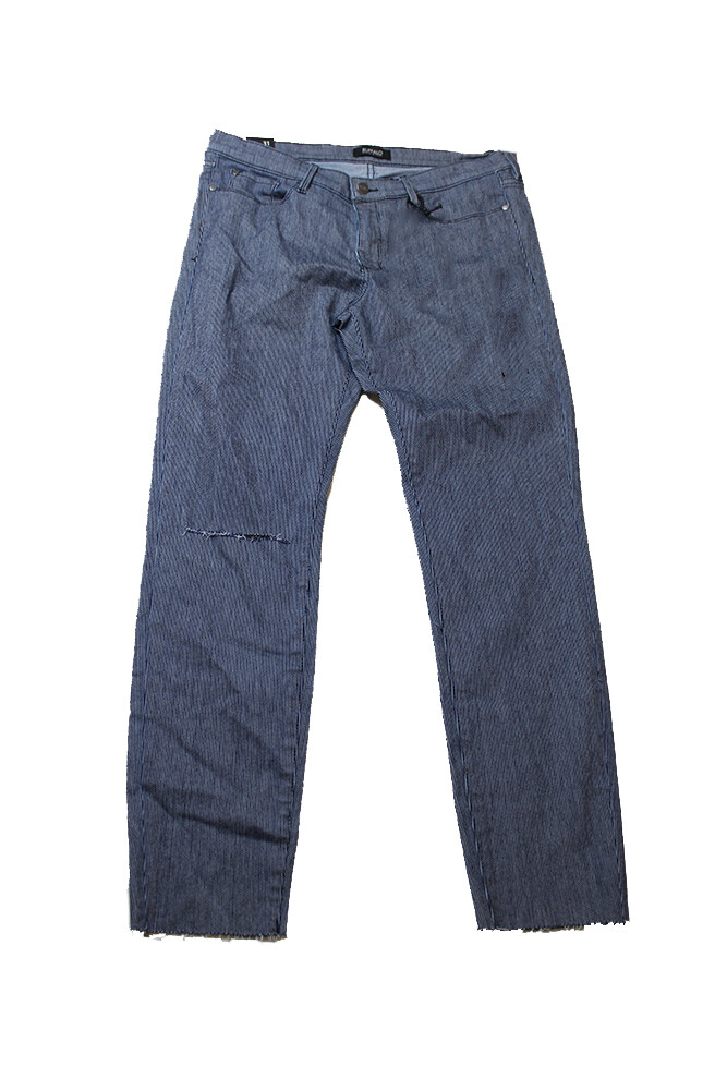 Buffalo David Bitton Navy Striped Ripped Skinny Pats 29 | eBay