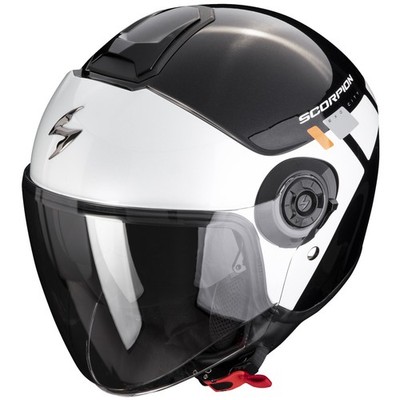 Scorpion Exo-City II Mall Metal-Schwarz/Weiss/Silver Motorradhelm Jethelm