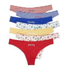 Ended Colsie Women's 7pk Days of the Week Thong Set 4141 