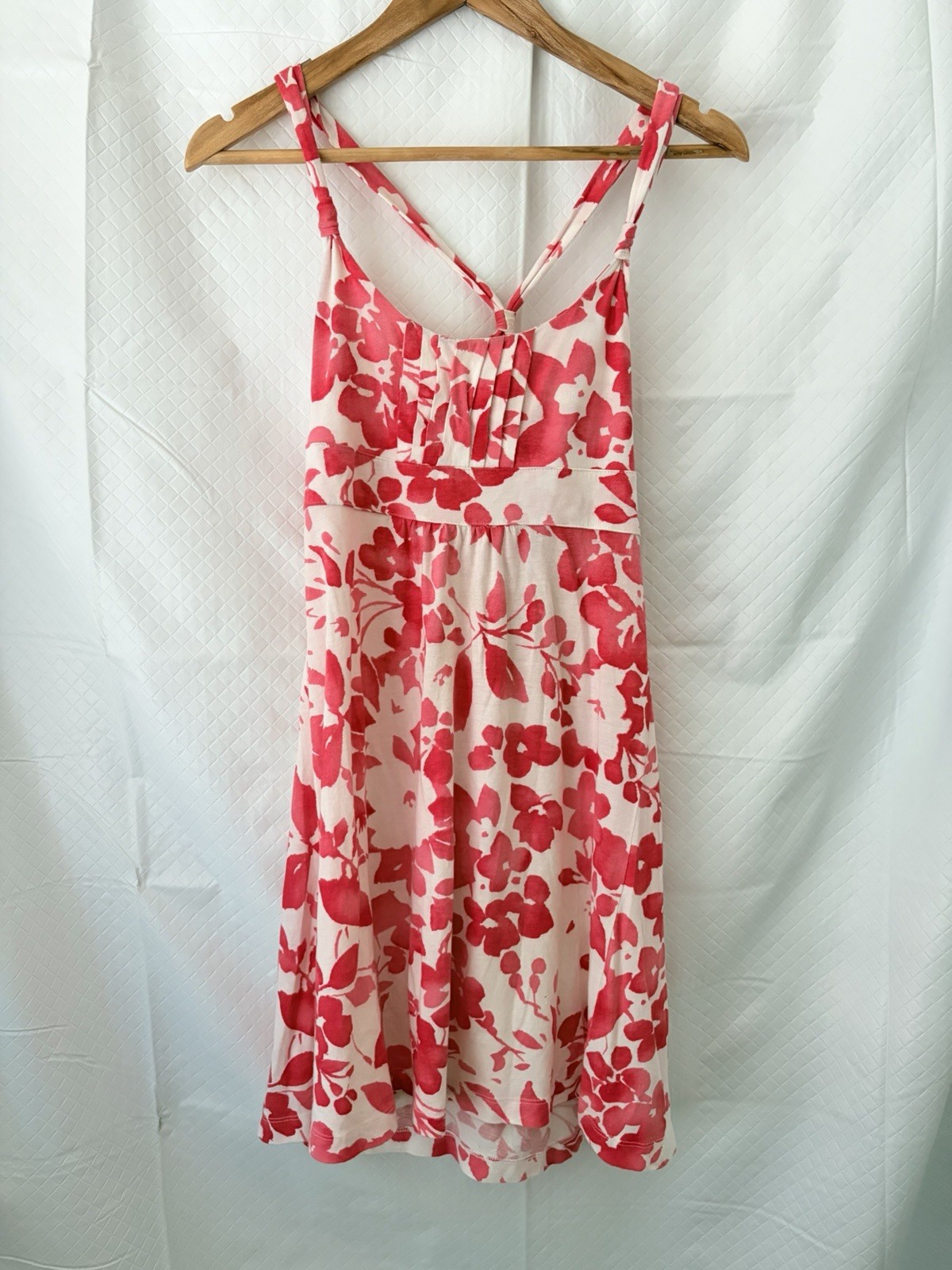 American Eagle Outfitters Red and White Floral Print Tank Dress