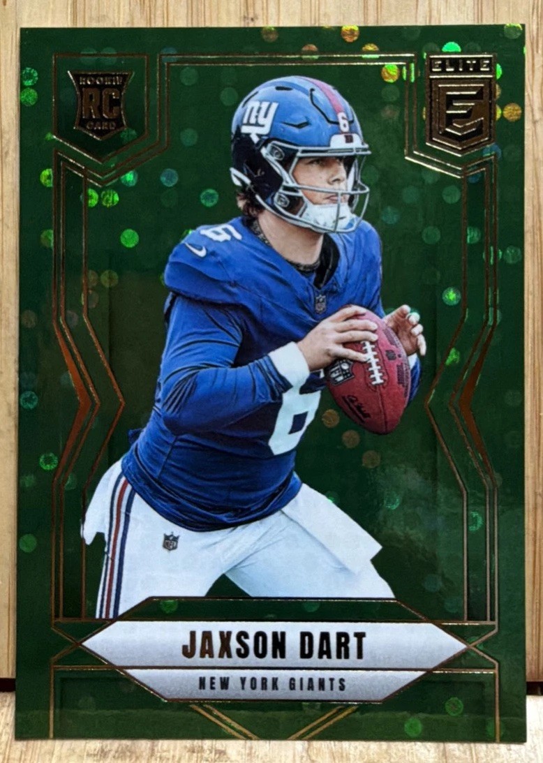 2025 Panini Donruss Elite - Rookies Jaxson Dart #103 Green Disco (RC)