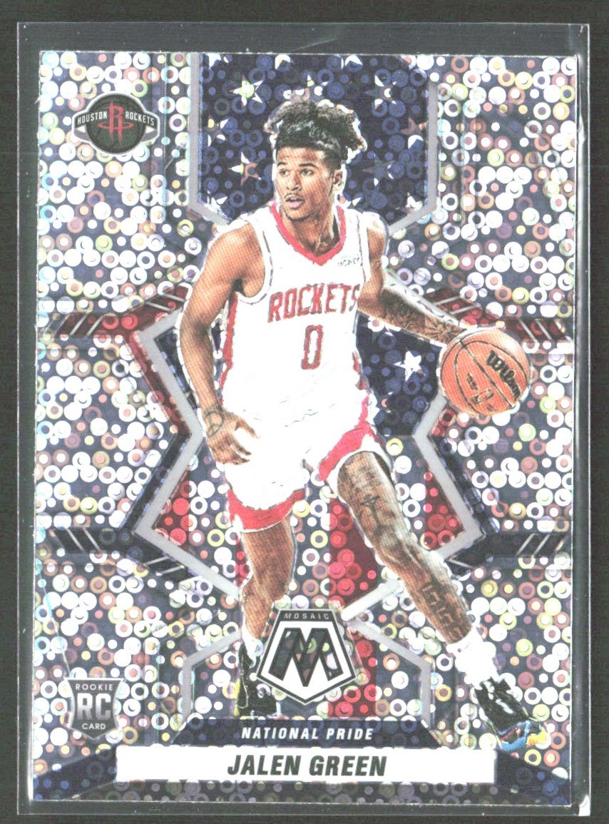 Jalen Green 2021-22 Panini Mosaic Fast Break Prizm National Pride RC C #259