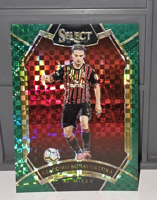 2016-17 Panini Select Soccer Giacomo Bonaventura AC Milan Green Checkerboard 4/5