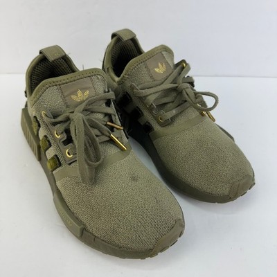 Adidas NMD R1 Shoes Women's Size Olive Green Gold Accents Casual