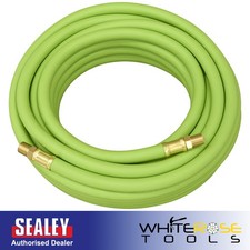 Image of Sealey High Visibility Hybrid Air Hose 10m x 8mm with 1/4" BSP Unions – AHH10