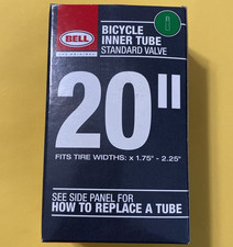 BELL 20" Bicycle iner tube standard valve fits tire widths x 1.75" - 2.25"