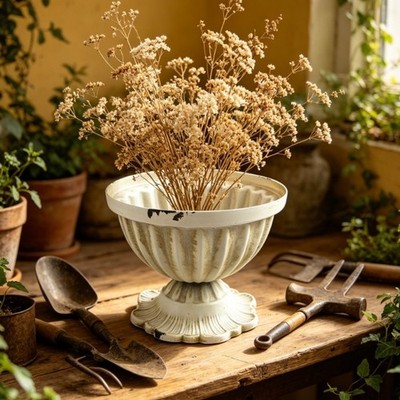 Rustikale Vintage Eisen Vase für Blumen Display für Haus Garten Büro für deko