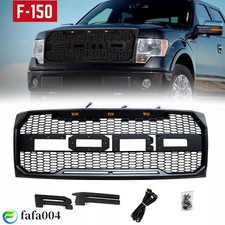 For 2009-2014 F150 F-150 Front Bumper Grille Hood Grill Raptor Style Matte Black