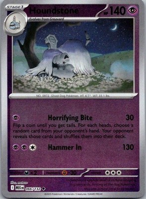 Houndstone Uncommon Reverse Holofoil Near Mint MEG 066/132