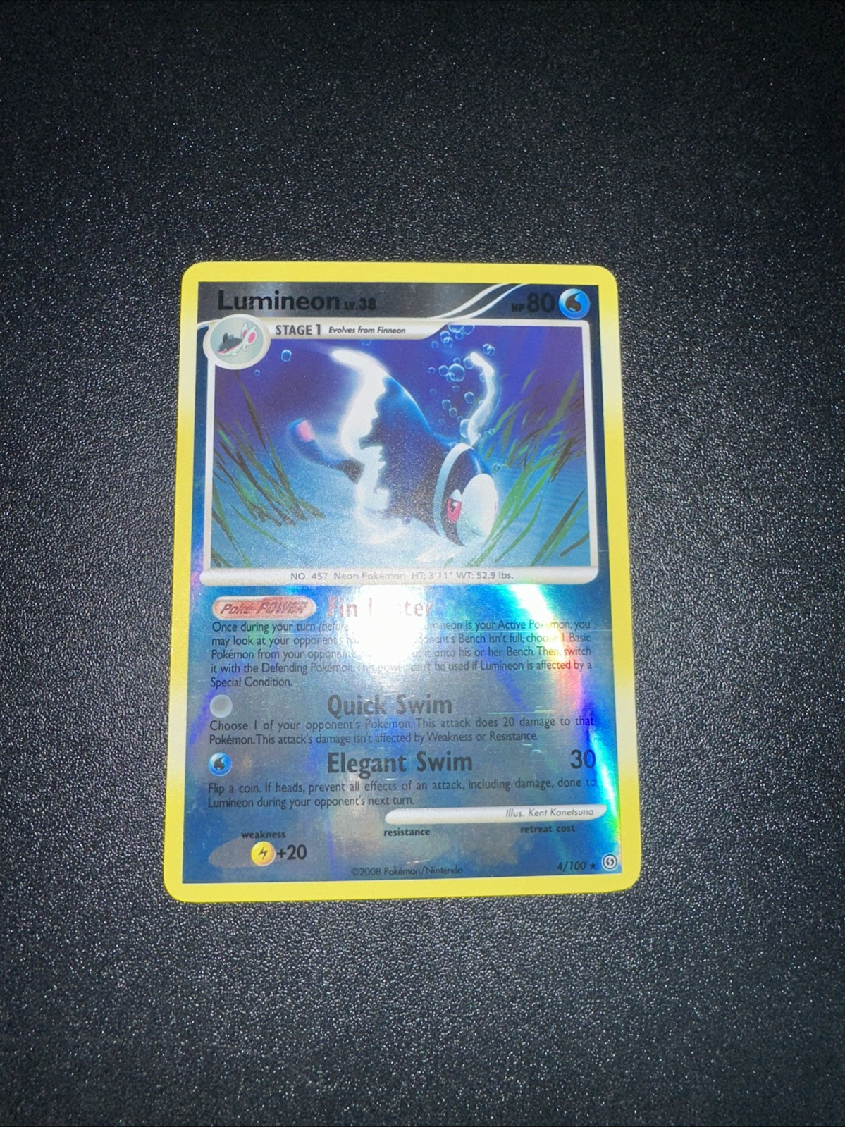Pokémon TCG Lumineon 4/100 Stormfront Reverse Holo Rare NM/LP