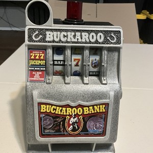 Vintage Toy Slot Machine Radica Buckaroo Bank Model 600 Damaged for Parts