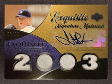 2007 Ud Exquisite Esm-bo Jeremy Bonderman Rookie Signature Materials Auto 85