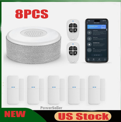 8-Pack WiFi Door Alarm Wireless Smart Home Security System  DIY Installation USA