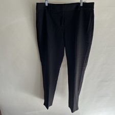 Talbots Hampshire Ankle Pant Sz 14W Black Dress Pants Trousers EUC