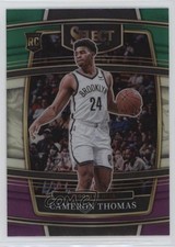 2021-22 Panini Select Concourse Green White Purple Prizm Cameron Thomas #21 0c6