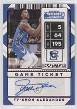 2020-21 Panini Contenders Draft Picks Game Ticket Red Ty-Shon Alexander Auto 6o3