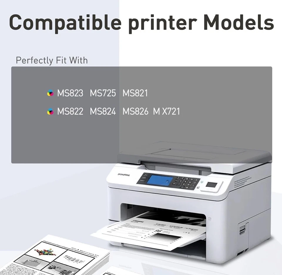 Compatible Cartridge Replacement for Lexmark 58D1H00 Black High Yield Toner Cart - Image 2 of 4