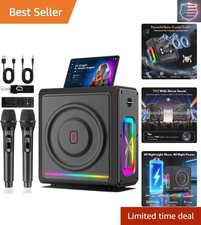 Karaoke Machine for Adults with 2 Wireless Microphones, Portable Bluetooth 5....