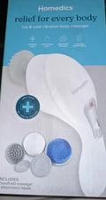 Vibration Body Massager BY HoMedics Hot & Cold  Relief 5 Massage Attachments