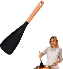 Wooden Handle Silicone Cooking Spoon Set for Nonstick Cookware Cooking 1 Pcs
