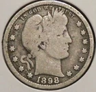 Silver Quarter - Barber - 1898-S (Partial Liberty.) - Set Break