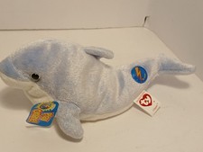 TY Beanie Baby 2.0 - CLIPPER the Dolphin (8 inch) - MWMTs Stuffed Animal Toy