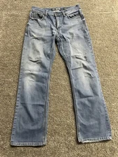 Buckle BKE Jeans Mens 34R 32x30.5 Blue Denim Jake Bootleg Bootcut Stretch Flex