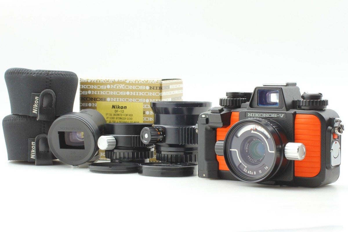 Near MINT w/Finder] Nikonos V Orange 3 Lnes 20mm f2.8 28mm f3.5