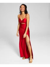 BLONDIE NITES Womens Spaghetti Strap Gown Dress