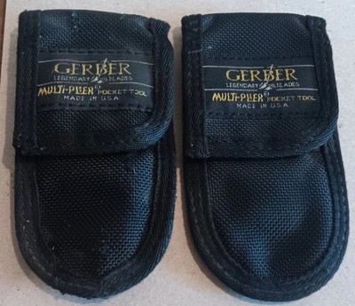 Gerber Vintage 2 Pouches Multi Plier Pocket Tool Vtg Made In USA Cases