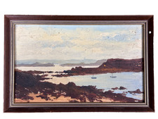 Beau Tableau, ancien Marine , bretonne bord de mer étude impressionniste