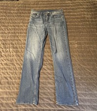 Calvin Klein Men's Straight Jeans Blue Denim Zip Button 5-Pocket Logo 32x32
