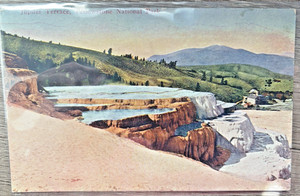 Vintage Postcard Yellowstone National Park Minerva Terrace Natural Scenery