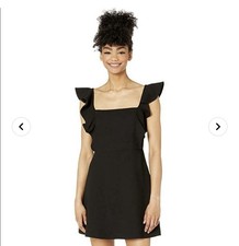 BCBGeneration Black Ruffle Sleeve Mini Dress sz 6 NWT Little Black Dress Formal