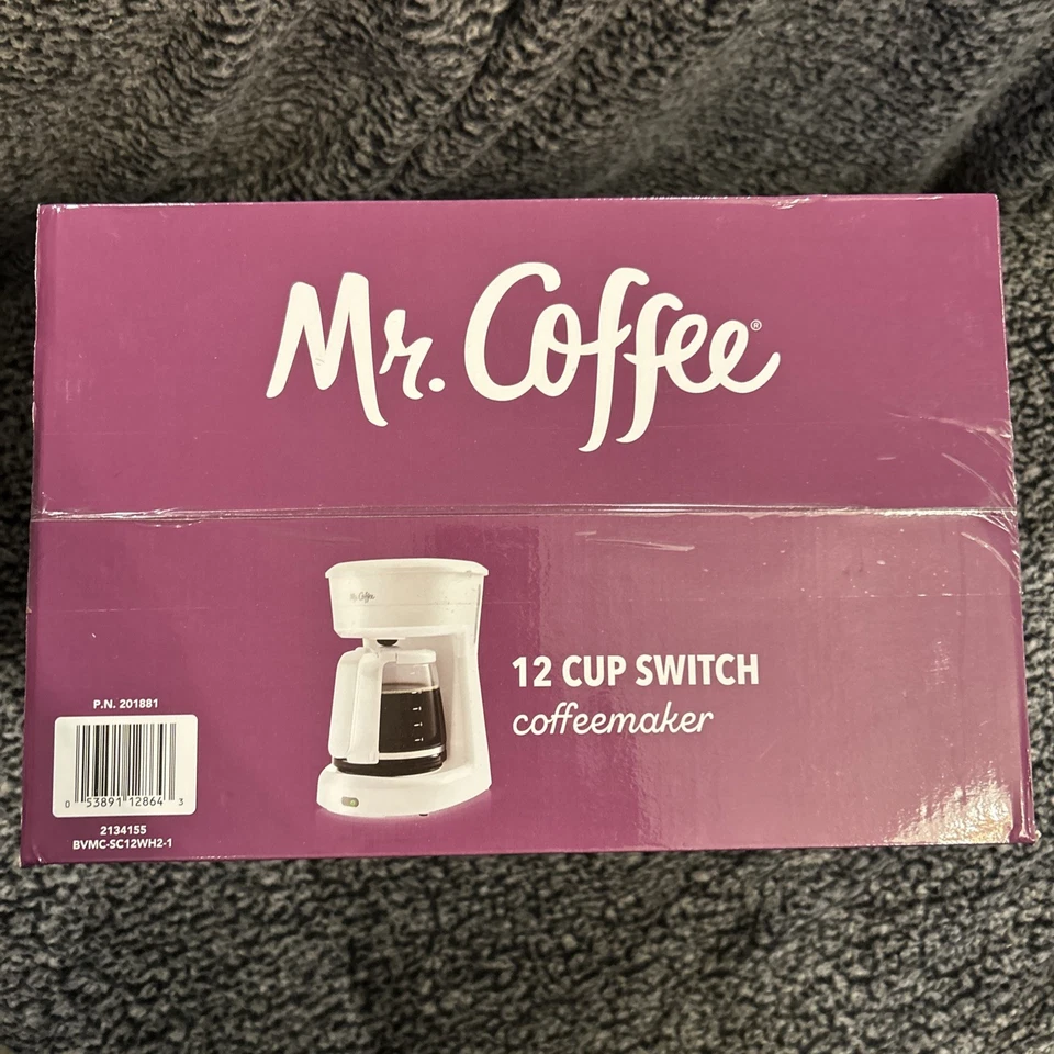Mr. Coffee Easy On/Off 12 Cup Coffee Maker: White: New In Sealed Box - Image 2 of 4