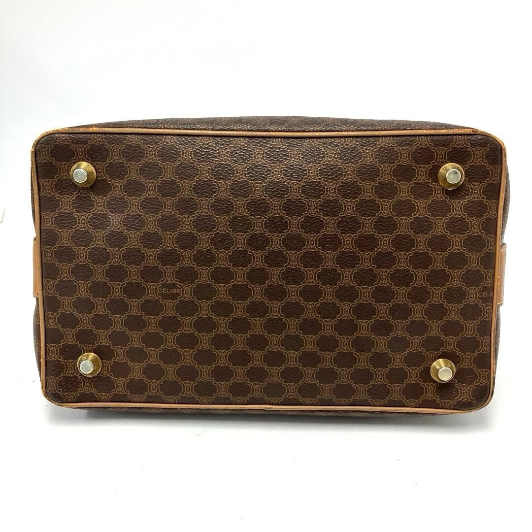 Celine Vintage Macadam Mini Boston Bag Brown Leather … - Gem
