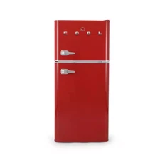 4.5 Cu. Ft. Retro Mini Fridge in Red with True Freezer Compartment