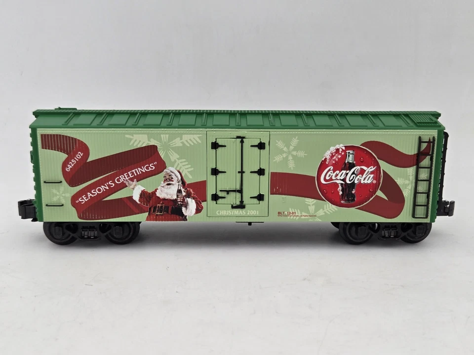 K-Line K642-5102 Coca-Cola Christmas Wood Sided Reefer Car - 2001 - New - O - Image 4 of 4