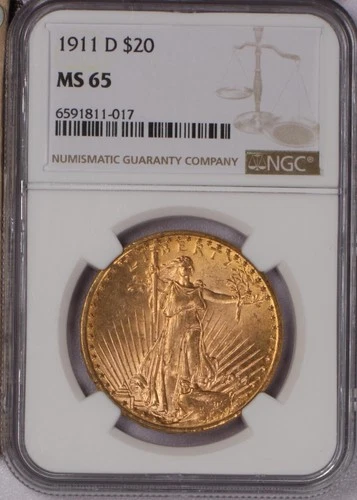 1911-D Saint-Gaudens Double Eagle — photo from the most recent tracked eBay sale