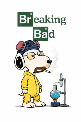 Breaking Bad Snoopy Parody Cool Cute Repro Print Poster 13x19